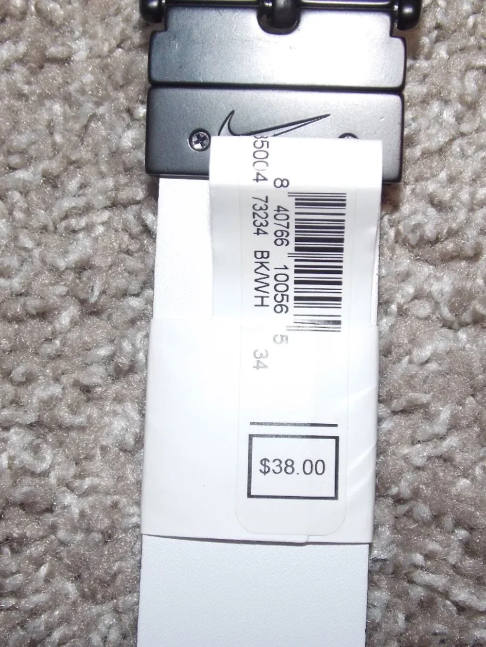 NWT-Nike Men's Carbon Fiber Textured Reversible Belt Sz 34